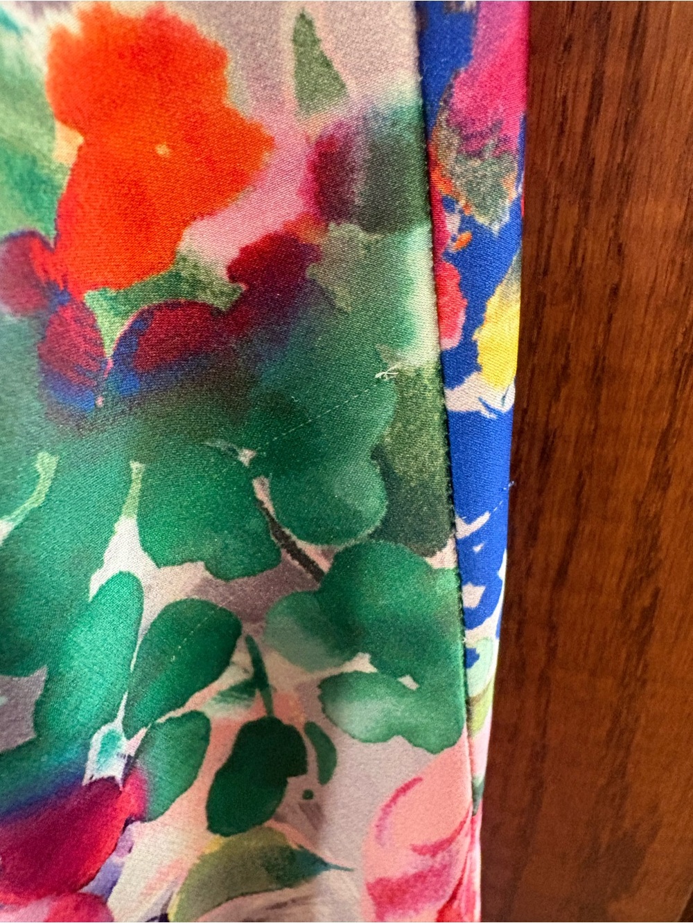 FINAL PRICE Suzi Chin Maggy Boutique $168 Watercolor Draped Sheath Dr 14 AS IS - Picture 9 of 16